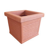 Garden Italia Vaso per Piante Quadro Millerighe GQM 32×27 cm in Resina – Made in Italy, Resistente al Gelo e Antiurto Colore: IMPRUNETA
