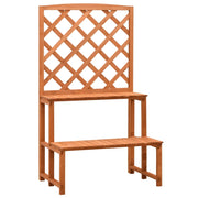 Fioriera con Traliccio Arancione 70x42x120 cm Massello di Abete cod mxl 69632