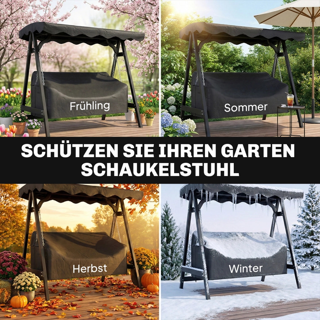 Copertura per Altalena da Giardino 3 Posti ¨C zephmum ¨C 420D Oxford, Impermeabile, Antivento, UV Resistente