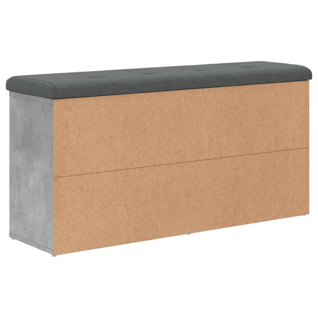 Panca Porta Scarpe-Sgabello-Panca Scarpiera Grigio Cemento 102x32x50cm Legno Multistrato 565621