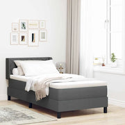 Letto a molle con testiera Grigio scuro 200 x 100 cm Tessuto 3341154