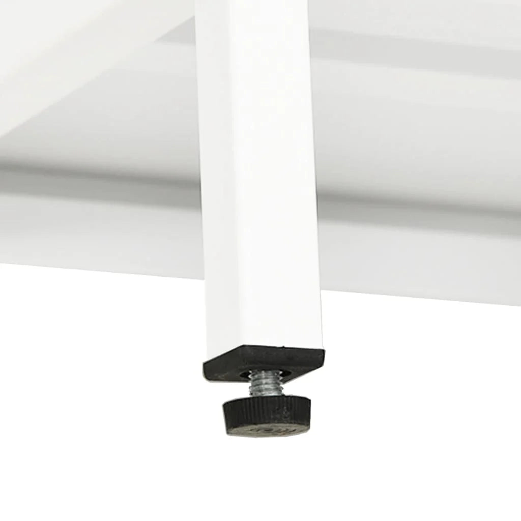 Mobile TV multimediale scaffale TV mobile TV sala da pranzo soggiorno camera da letto 105 x 35 x 52 cm acciaio e vetro bianco 02_0025693