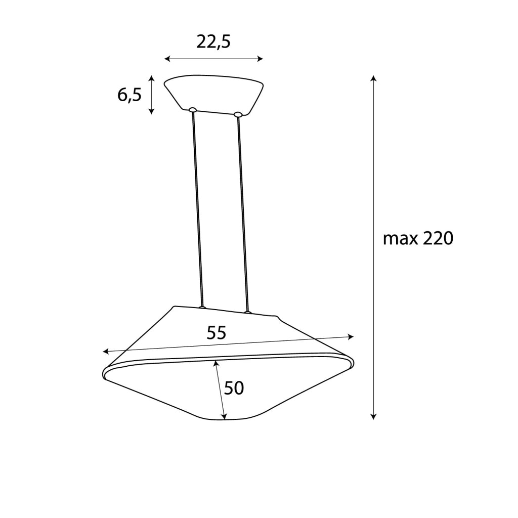 Lampada a sospensione in feltro crema LED 8W Maxlight