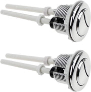 Pulsanti di controllo per vasca idromassaggio 38mm standard con finitura argentata cromata - 2 pacchi