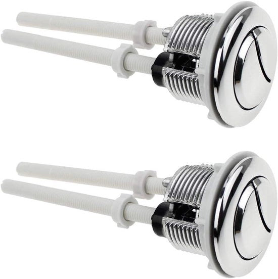 Pulsanti di controllo per vasca idromassaggio 38mm standard con finitura argentata cromata - 2 pacchi
