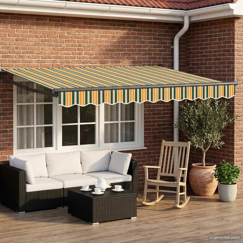Tenda retrattile manuale con LED 3 x 2,5 m