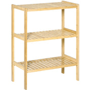 Scaffale 3 ripiani in bambù 62 x 33 x 80 cm per bagno