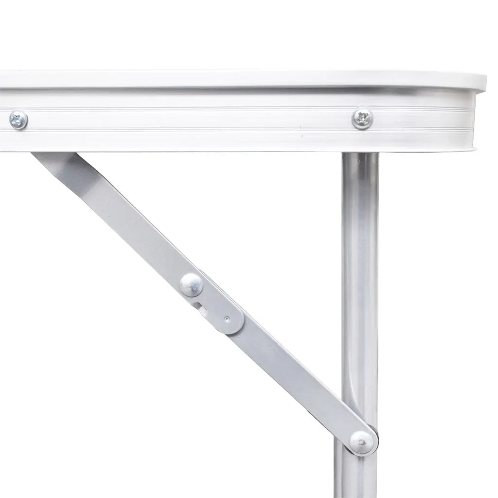 Tavolo da Campeggio Pieghevole con Telaio in Metallo 80x60 cm 41324