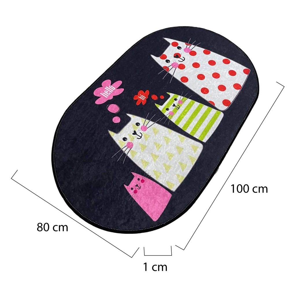 Piqua, Tappeto da Bagno Lavabile in Lavatrice, 80x100 cm Multicolore