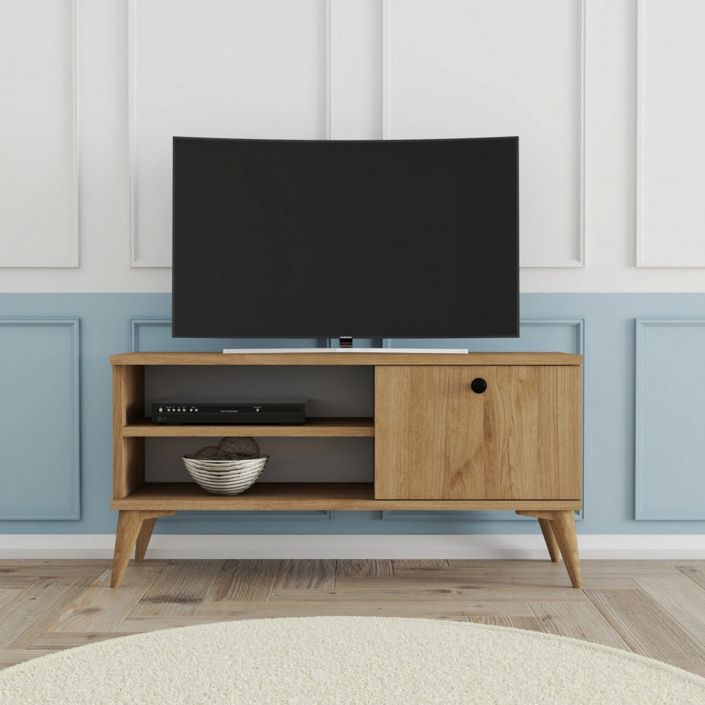Porta TV in legno "Retro" - 90 x 29 x 44 cm - Rovere