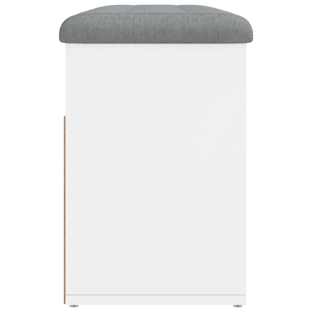 Panca-Sgabello Scarpiera Bianca 82x32x45,5 cm in Legno Massello