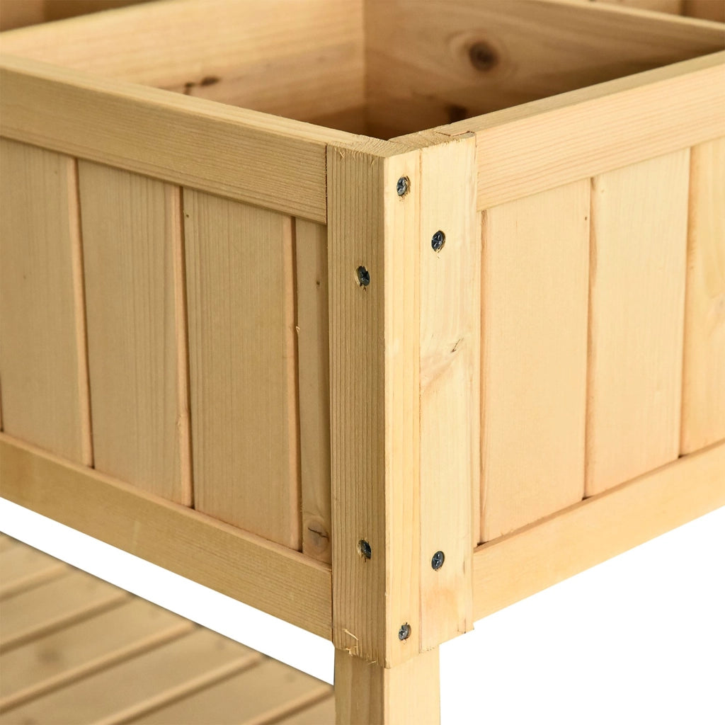 Letto a soppalco con 8 scomparti e tavolo da giardino ¨C zephmum ¨C in legno di abete con ripiano e scarico