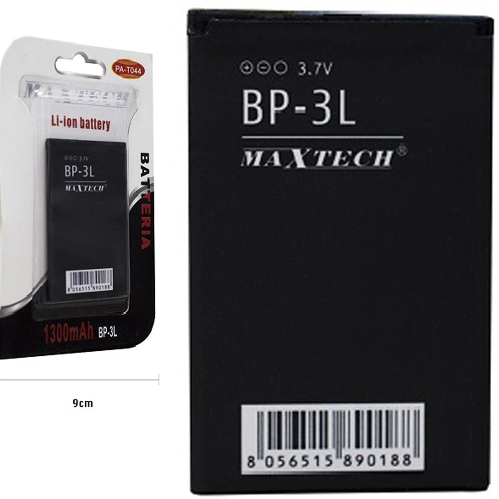 Trade Shop - Batteria A Litio Compatibile Con Bp-3l 1300mah 3,7v Cellulare Maxtech Pa-t044 -