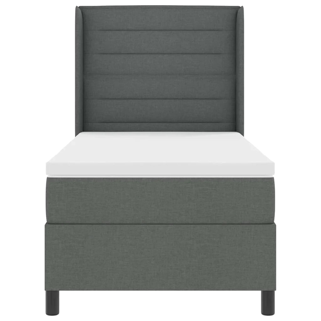 Letto a Sorgente LED Grigio scuro 90 x 190 cm Tessuto 3343414