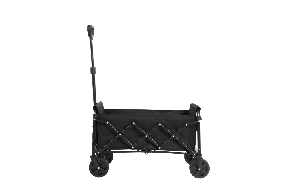 Carrello Pieghevole da Giardino ¨C MINIMAL ¨C Nero, Ruote, Grande Capacit¨¤