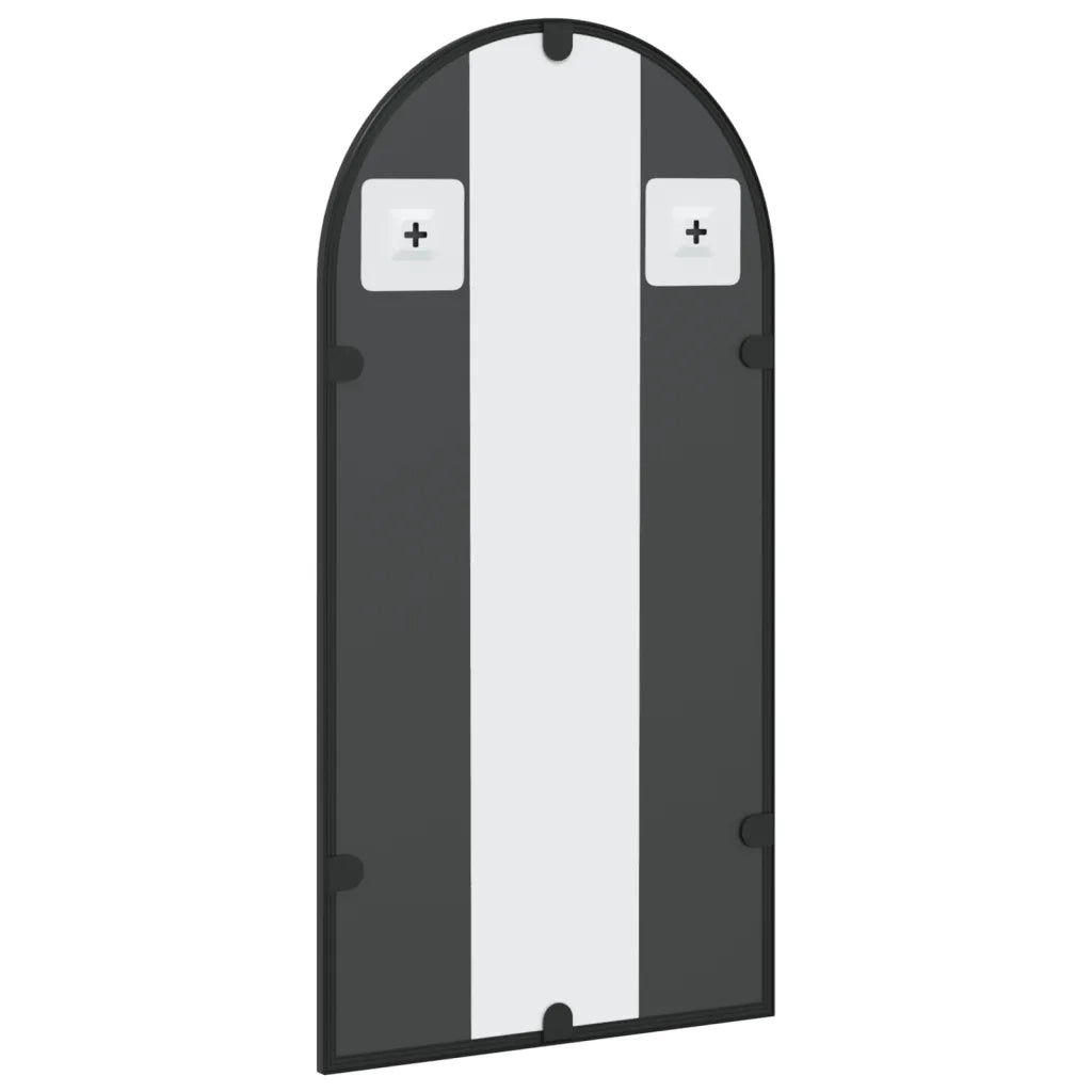 Specchio da Parete Nero 30x60 cm Arco in Ferro 358624
