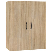 Mobile a parete 69,5 x 34 x 90 cm grande capacità soluzione di contenimento moderna legno di rovere Sonoma ingegnerizzato 02_0048018