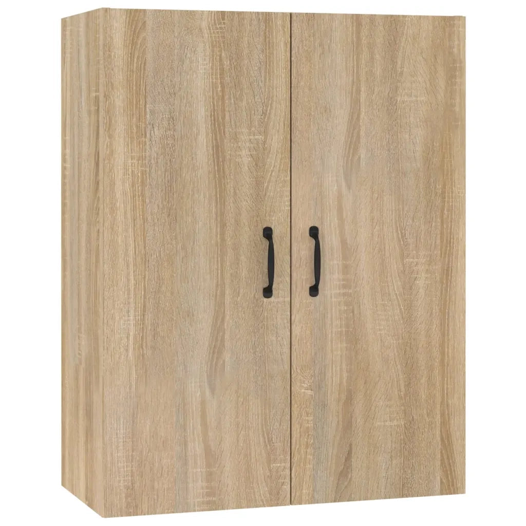 Mobile a parete 69,5 x 34 x 90 cm grande capacità soluzione di contenimento moderna legno di rovere Sonoma ingegnerizzato 02_0048018
