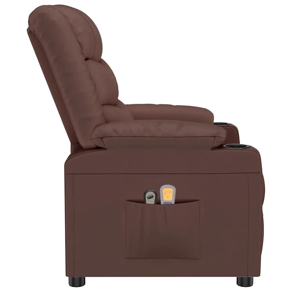 Poltrona Massaggiante Elettrica Marrone in Similpelle cod mxl 32106