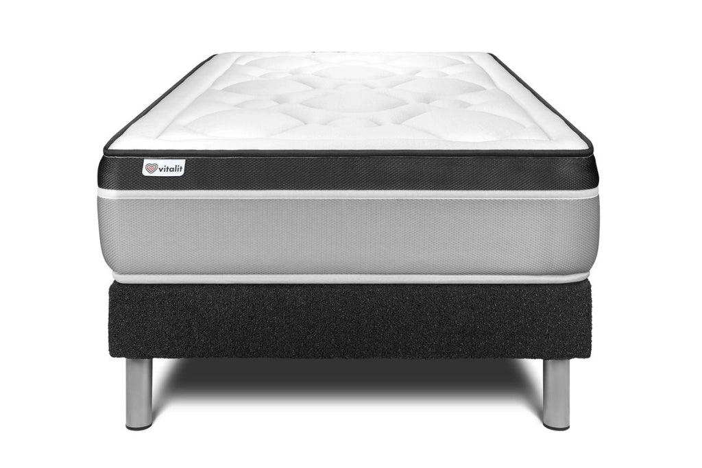 Letto con materasso VITAL ERGO 120 x 190 cm Rete Kit Nero