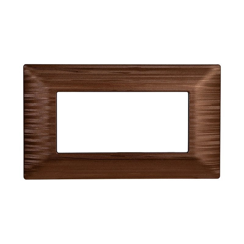 Placca Plastica Serie Solar 4P Colore Bronzo Satinato Compatibile Con Bticino Matix