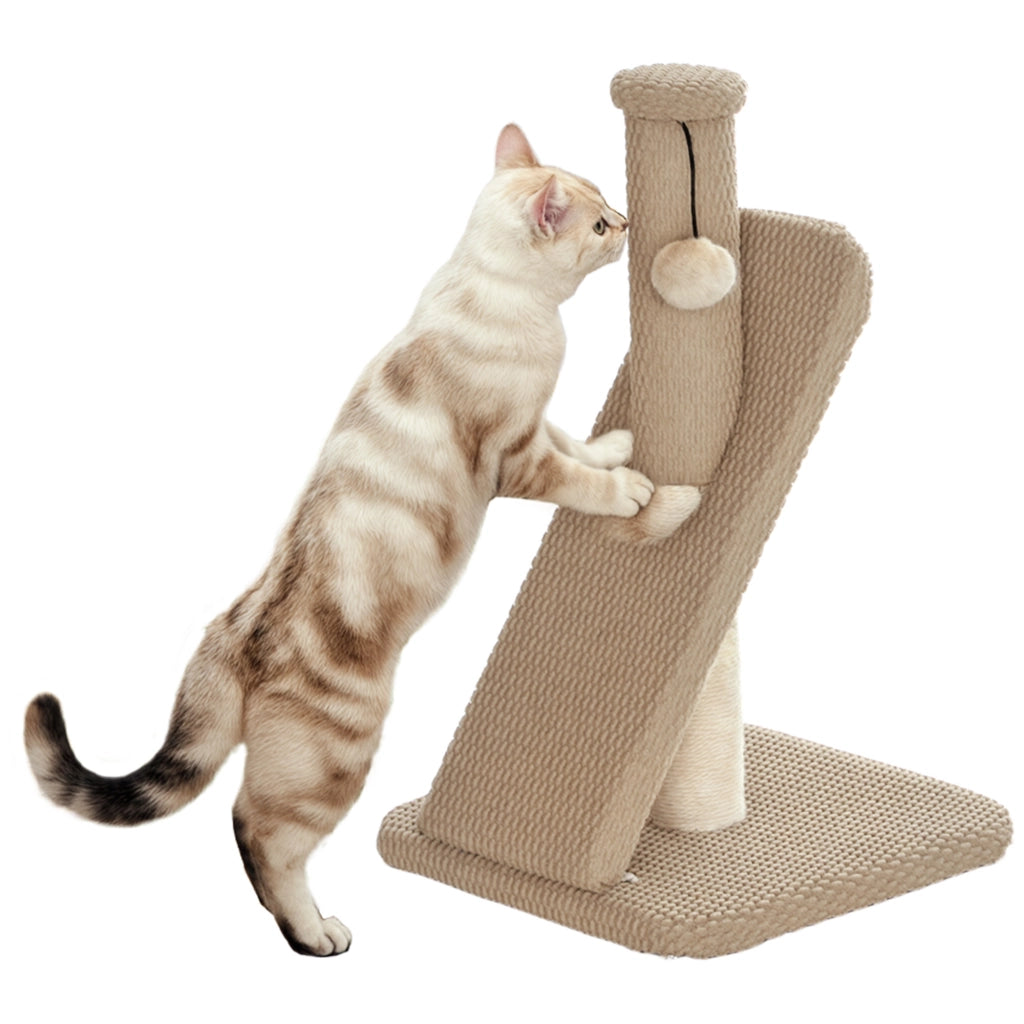 Tiragraffi per Gatti con Cuscino e Gioco ¨C Zephmum ¨C Beige 54 cm