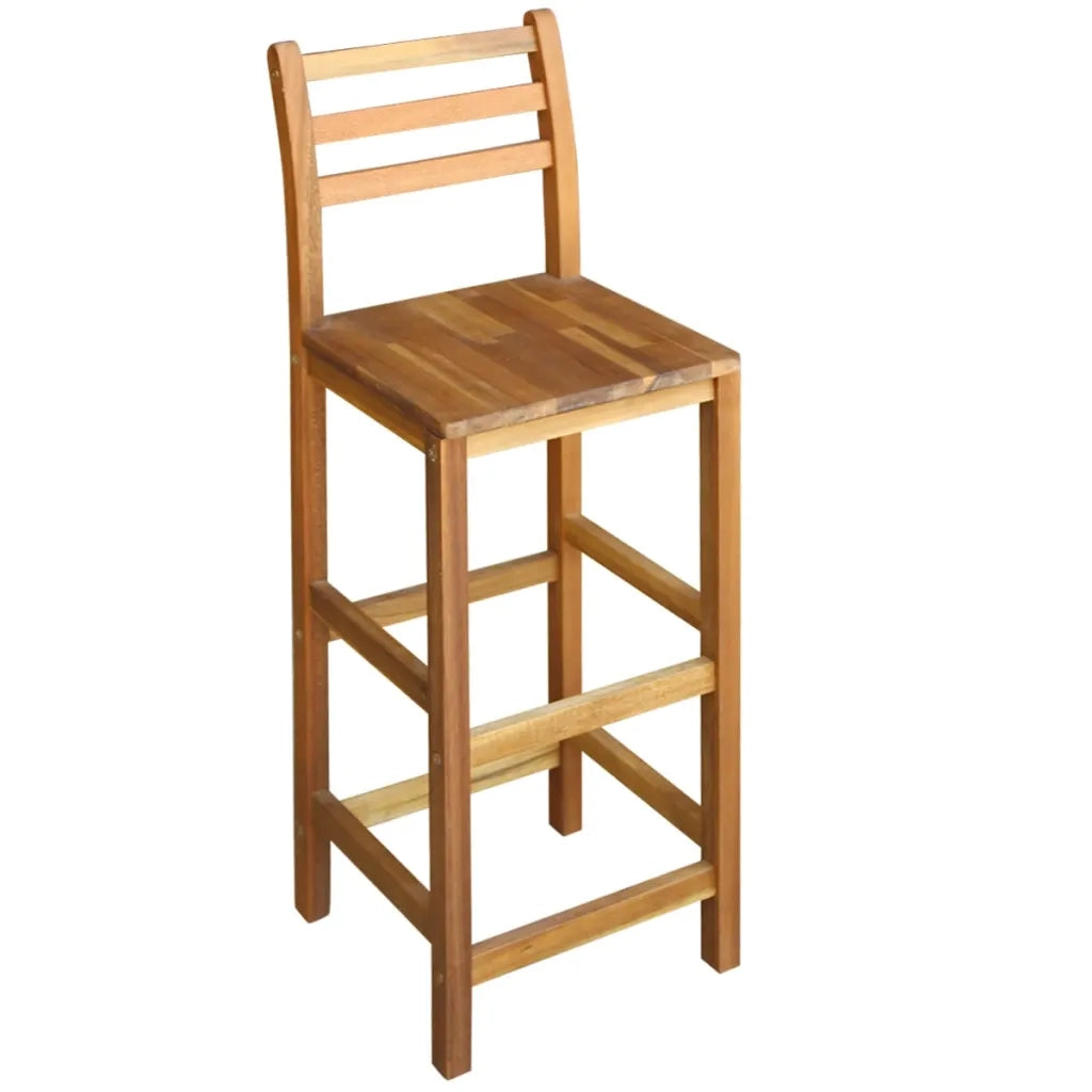 Tavolo e Sedie da Bar Set 7 pz in Legno di Acacia Massello cod mxl 15131