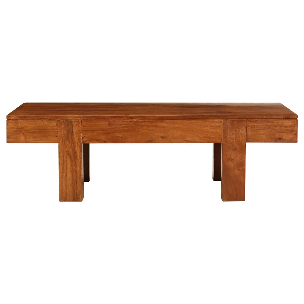 Tavolino da salotto | Tavolino da caff¨¨ | Tavolino da Soggiorno in Legno Acacia Finitura Ambra 110x55x35 cm