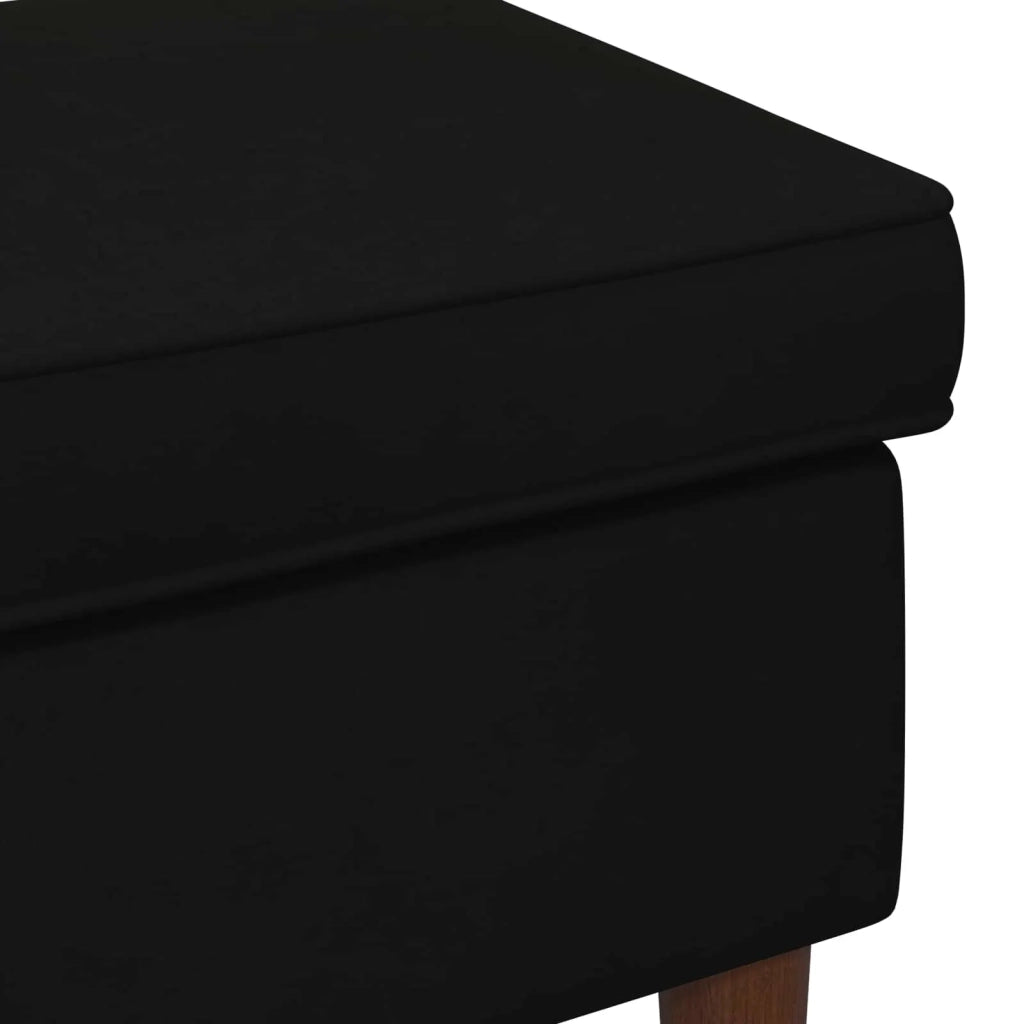 Poggiapiedi Nero 55 x 35 x 41 cm Velluto 42029999