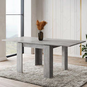 Popoli, Tavolo Allungabile Allungabile, 180x90x78h cm Grigio Cemento