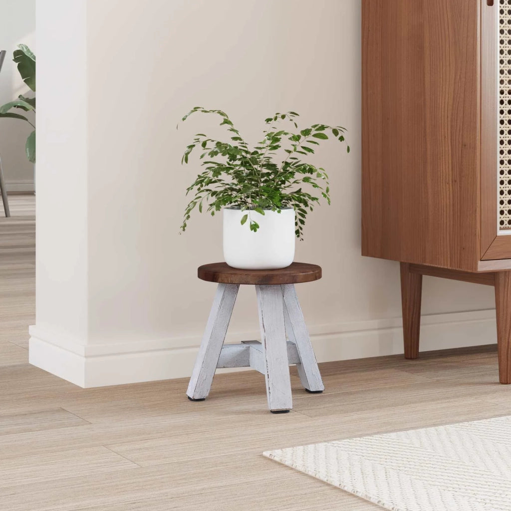 Pouf Naturale 22 x 22 x 24 cm Legno di Mogano