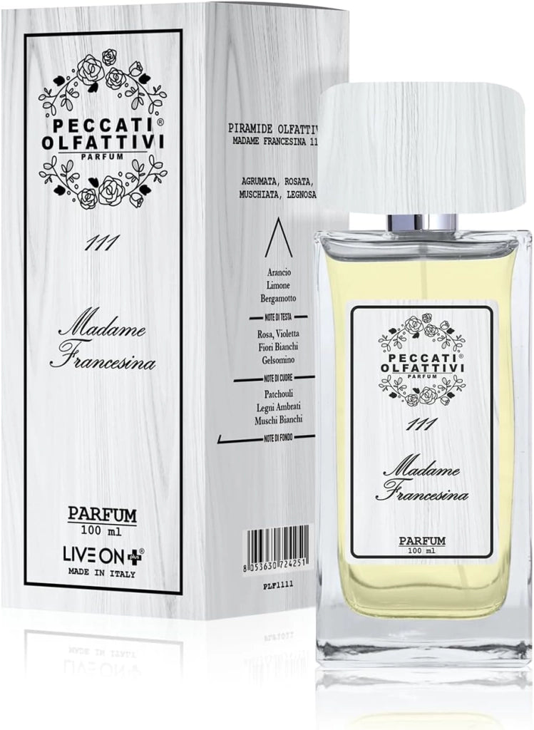 Peccati Olfattivi N.111 Profumo Donna 100 ml – Parfum 30% Essenza Pura, Fragranza Femminile Intensa e Persistente