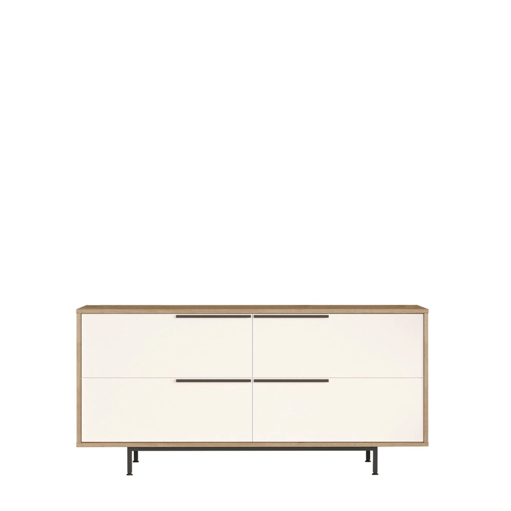 Credenza in legno "ON3-SW" - 160 x 44 x 74 cm - Bianco