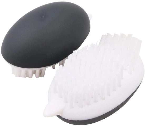 Set di Spazzole per Verdure e Frutta - 2 pezzi - Progettazione Ergonomica - TPR/Plastica - Spazzola per Verdure con Manico Antiscivolo