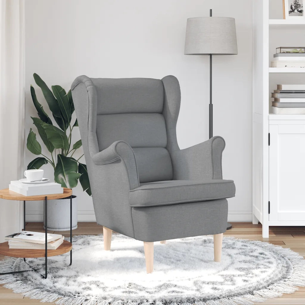 Poltrona Grigio Chiaro 74x84x100 cm in Tessuto