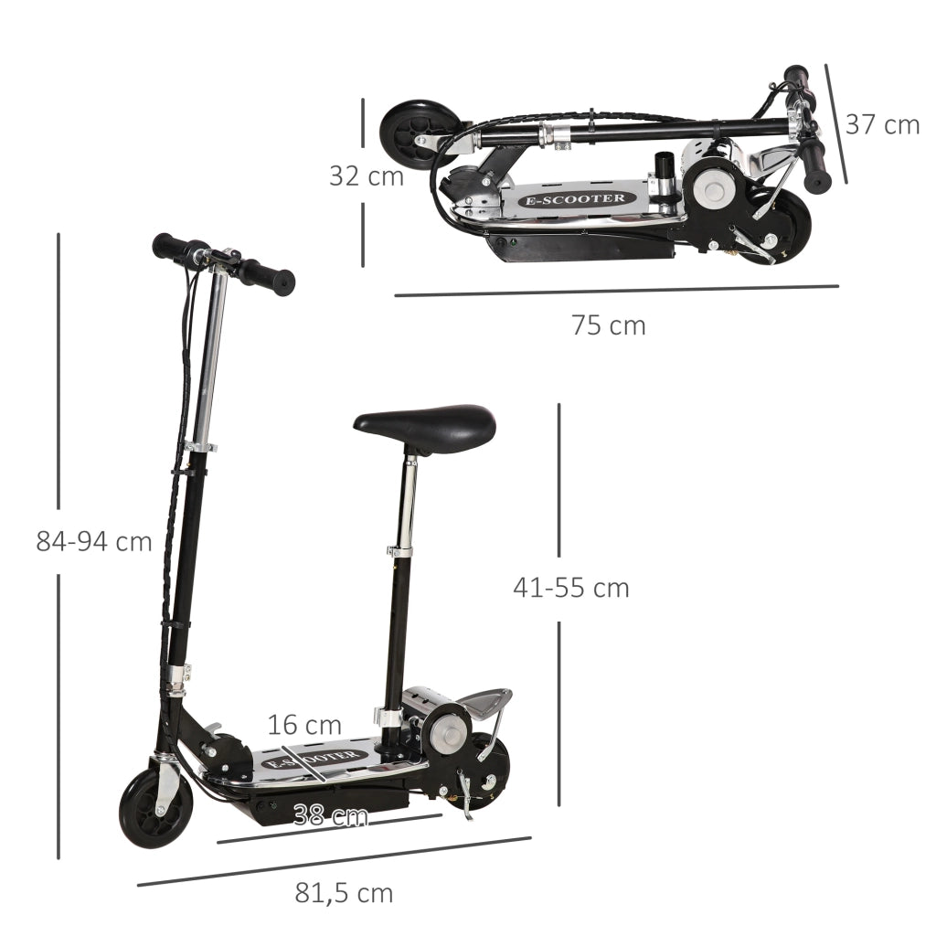 Trottinette Elettrica Pieghevole Bambini ¨C zephmum ¨C Nero