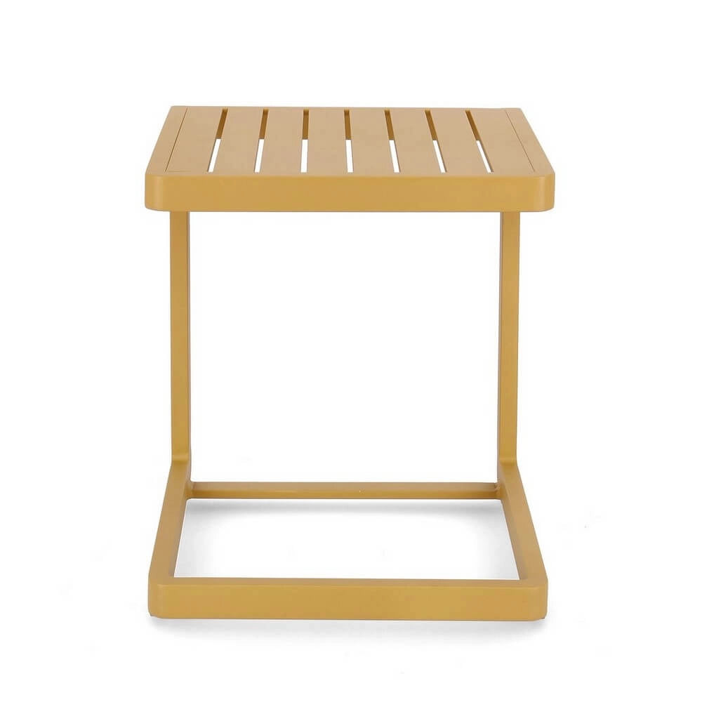 Set di 2 Tavolini da Esterno in Alluminio Verniciato 40x40x45 cm - STRONG