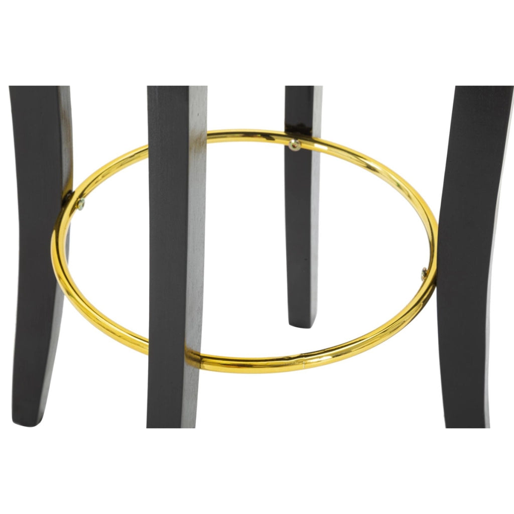 Sgabello Alto VKH442, Nero, Metallo, 46x48x96 cm
