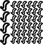 40 Stuks Haken per Kledingkast - Kapstokhaak - Connector Haken per Kleding - Jashaak - Hanger per Kleding - Ruimtebesparend - Geschikt per Meeste Standaard Kledinghangers - Zwart