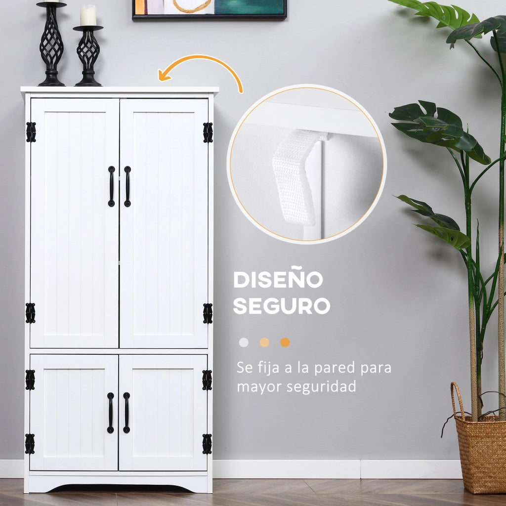 Armadio da Cucina ¨C zephmum ¨C Bianco 60x30x123 cm