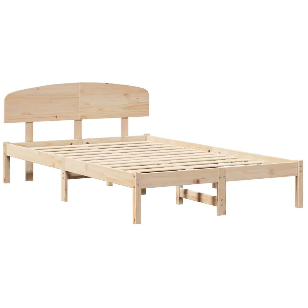 Struttura del letto Naturale 140 x 190 cm Pino massello 872068
