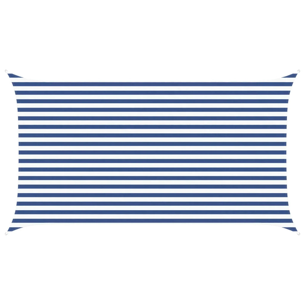 Vela Parasole | Telo Ombra | Vela da ombra solare Blu e Bianco 4,5 x 2,5 m