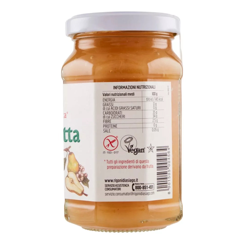 Rigoni di asiago fiordifrutta bio pere marmellata in vasetto da 250 grammi
