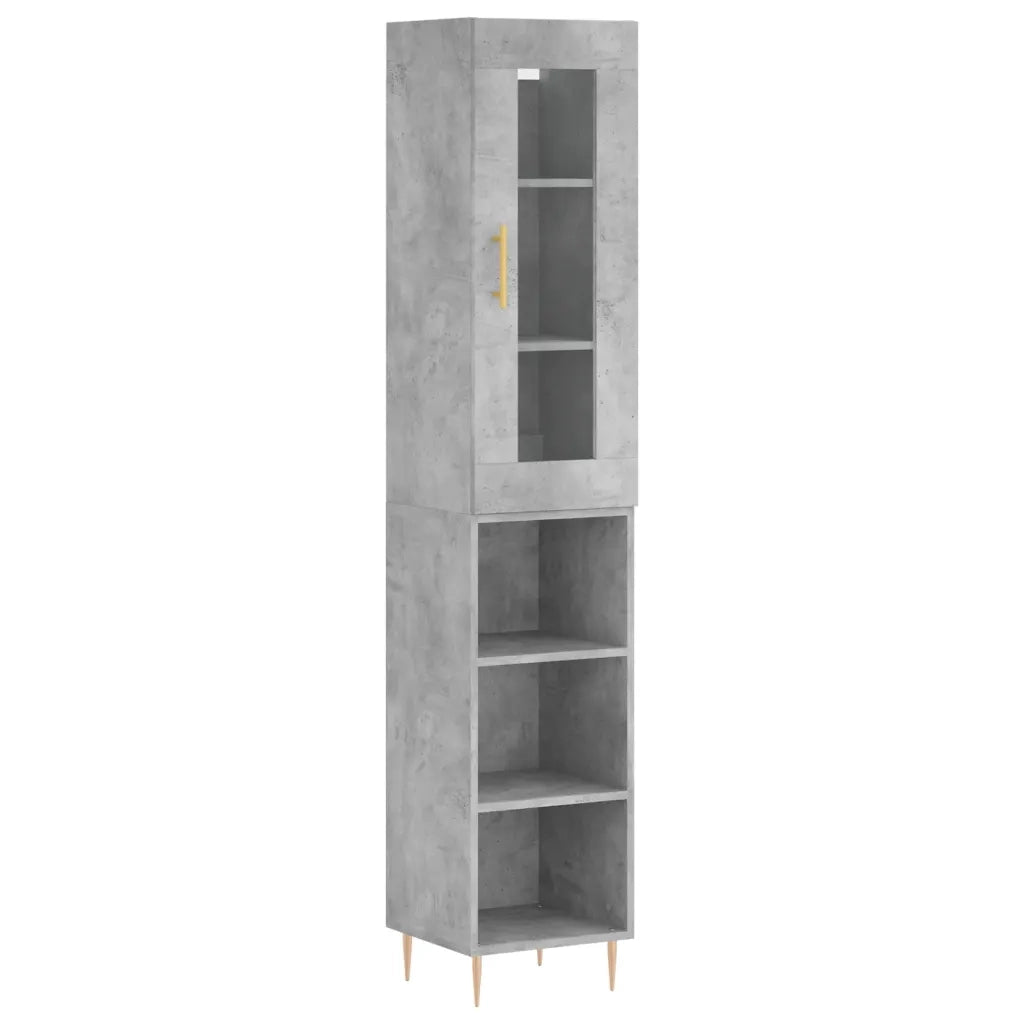 Credenza Grigio Cemento 34,5x34x180 cm in Legno Multistratocod mxl 126127