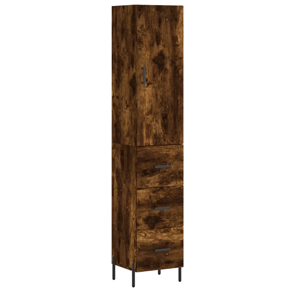 Credenza Rovere Fumo 34,5x34x180 cm in Legno Multistrato 3198862