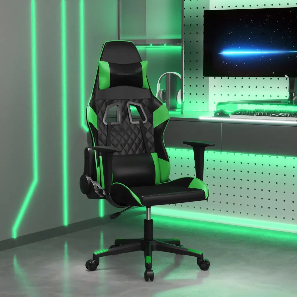 Sedia da Gaming Nera e Verde in Similpelle cod mxl 75872