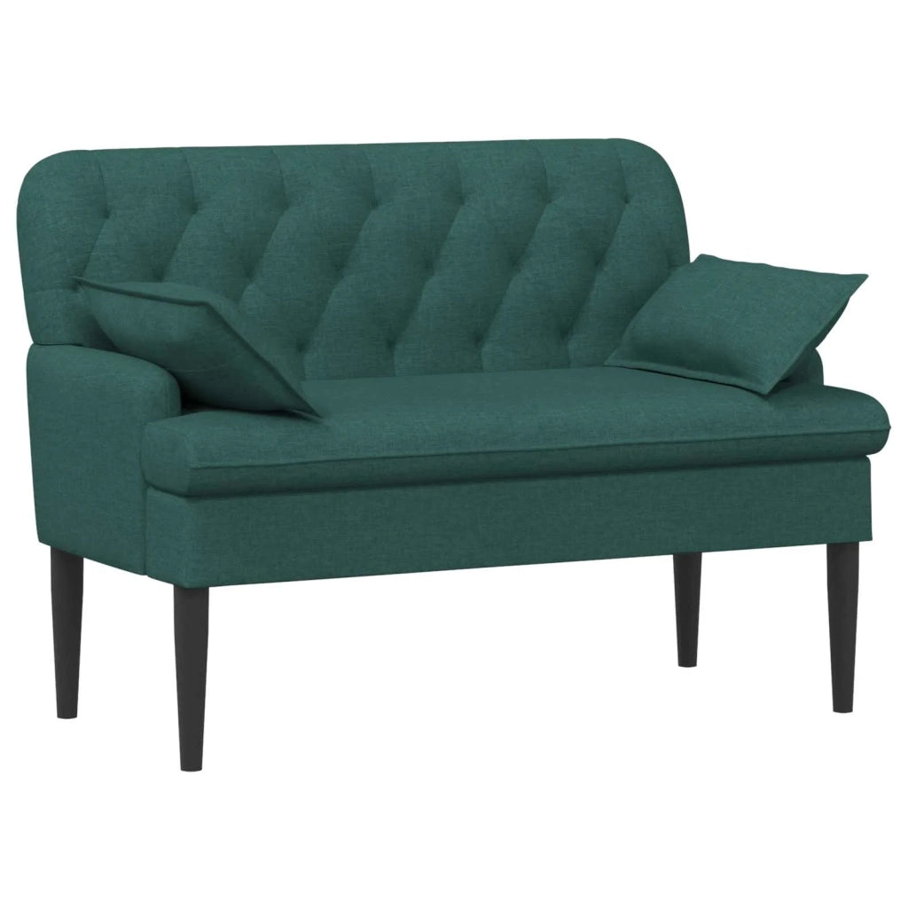 Loveseat con bottoni imbottiti Verde Scuro 111 x 68 x 80 cm 42041801