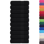 vidaXL Asciugamani Doccia 10 pz Neri 70x140 cm 360 g/m² 100% Cotone