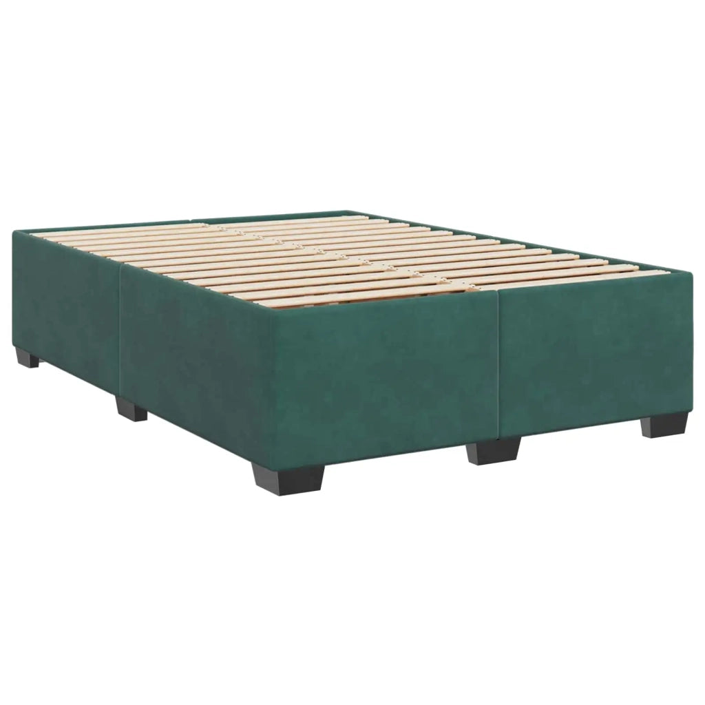 Letto box spring con materasso Verde Scuro 160 x 200 cm Velluto 3453683
