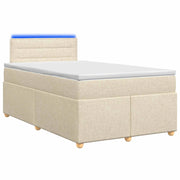 Letto box spring con materasso Crema 120 x 200 cm Tessuto 3452392